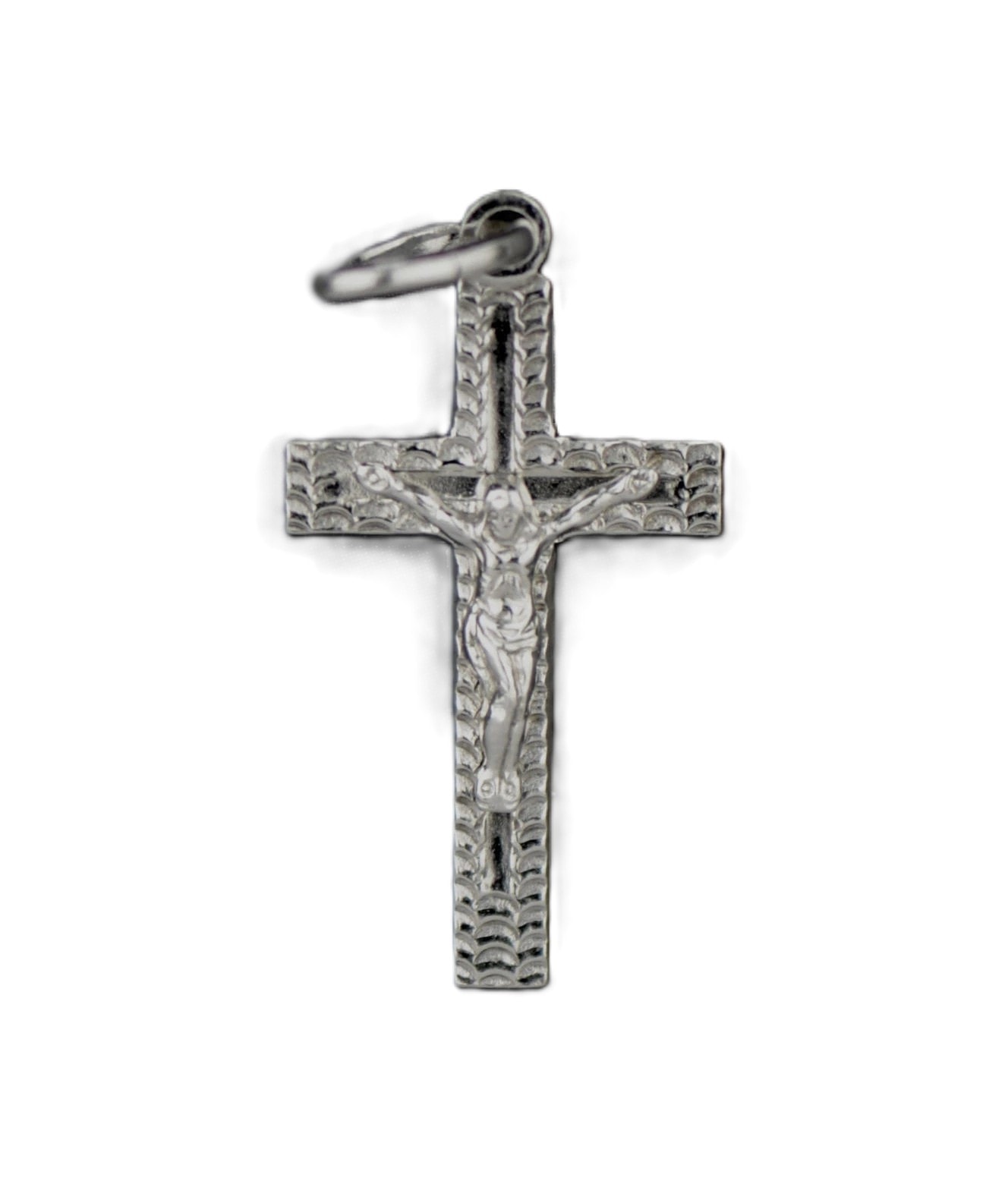 925 Sterling Silver Jesus Christ Cross Pendant for Men and Women Marble