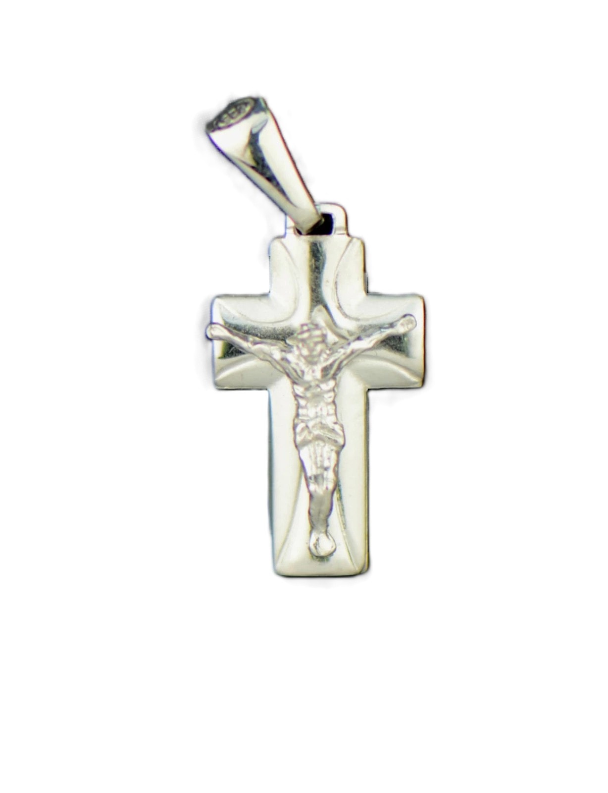 925 Sterling Silver Jesus Christ Small Cross Pendant for Men and Women
