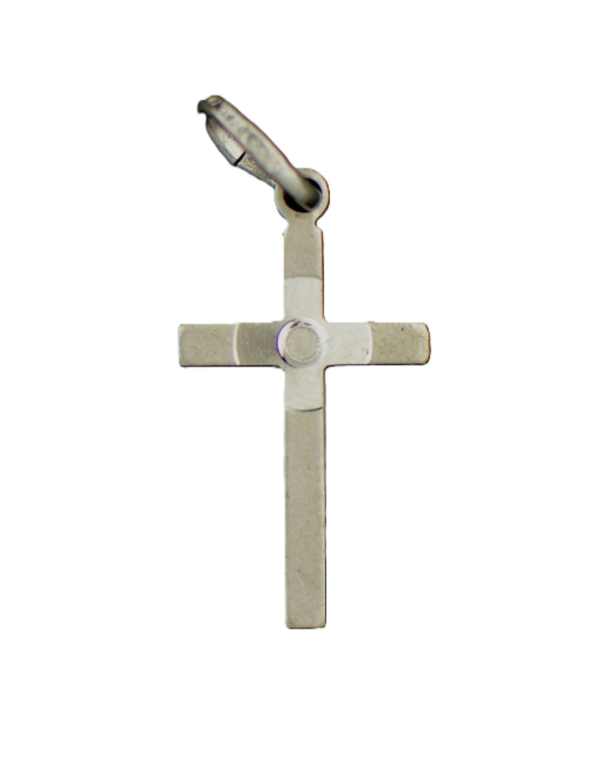 925 Sterling Silver Jesus Cross Pendant for Men and Women Marble Effect