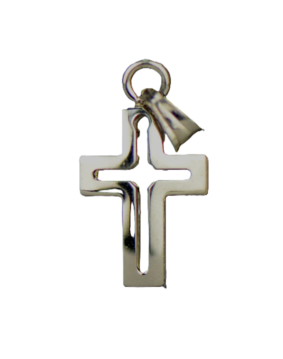 Sterling Silver Cross Cut out Small Pendant 925